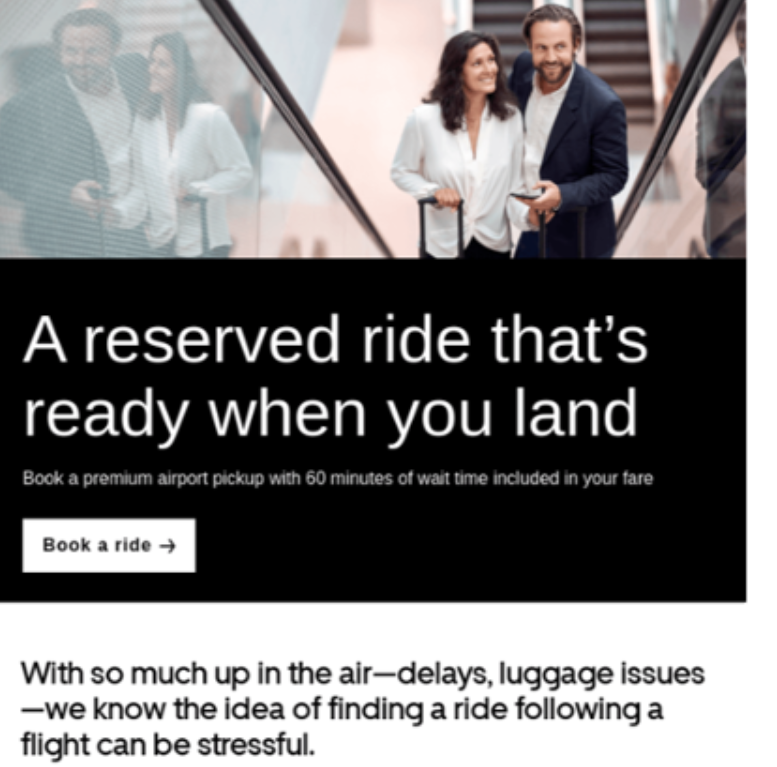 Uber Email Campaign: Successful campaign example